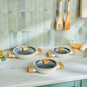 x Refika Swiss Crystal Creamy Wood 6 Parça Sahan Seti