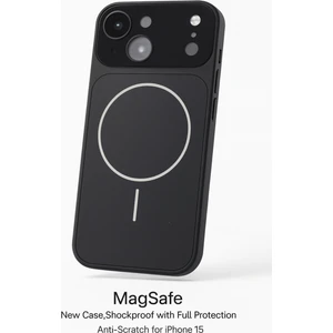 iPhone 15 , Magsafe Siyah Kaliteli Kılıf – Yeni Trend, Şok Emici & Tam Koruma, Ag Glass, 5 Renk