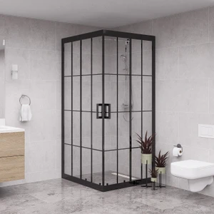 Black Quandrum  6mm Karolajlı Kare Duşakabin