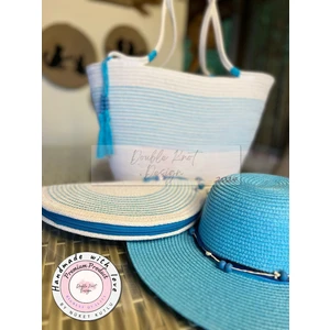 Double Knot Design Vero 3lü Takım Plaj Çantası , El Çantası Clutch, Şapka, Totebag,çanta, Yazlık, Hediyelik,