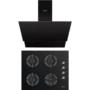 Plus 2\'li Siyah Ankastre Set (Ocak-Davlumbaz)