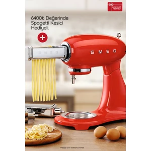 Smeg 50's Style Retro 4.8lt Red Full Body Stand Mikser SMF03RDEU