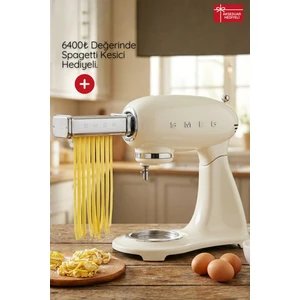 Smeg 50's Style Retro 4.8lt Cream Full Body Stand Mikser SMF03CREU