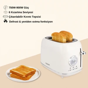 YK-688T Retro İki Dilim Ekmek Kızartma Makinesi