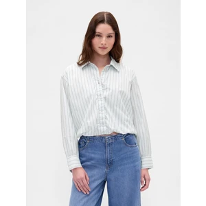 Kadın Açık Mavi Bubble Hem Gömlek