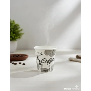 Merpak Ambalaj Karton Bardak 2, 5 Oz 200 Adet Kahve Bardağı Küçük Bardak Türk Kahvesi Bardağı Espresso Bardağı