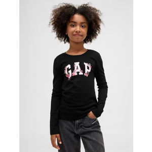 Kız Çocuk Siyah Gap Logo T-Shirt