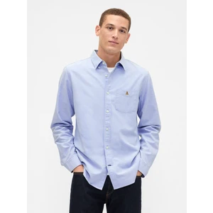Erkek Mavi Standart Fit Oxford Gömlek