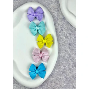 Renkli Fiyonk Kurdele Saçsız Bebek Tokası Seti