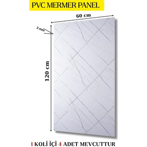 Pvc Mermer Duvar Paneli 60 x 120 (4 Adet)
