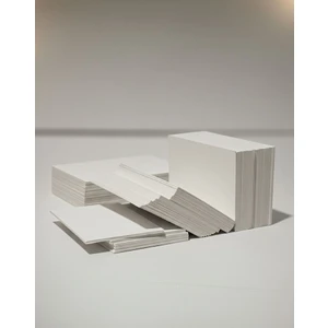 Esila Kağıtçılık Önü Beyaz Arkası Gri Kartvizit Boş Baskısız Kalın Kart 5 x 8 cm (200 Adet) Kutulu (0,2 Kg)