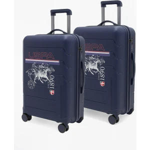 U.s. Polo Assn. Polipropilen Kırılmaz 2'li Valiz Seti Büyük ve Orta Boy Lacivert 24053