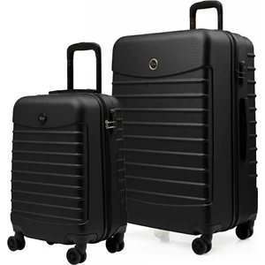 Louisiana Polo 2'li Valiz Seti Büyük Boy - Kabin Boy Siyah-Siyah 1168