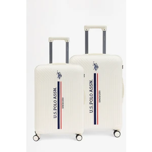 U.s. Polo Assn. Polipropilen Kırılmaz 2'li Valiz Seti Büyük ve Orta Boy Beyaz 24074