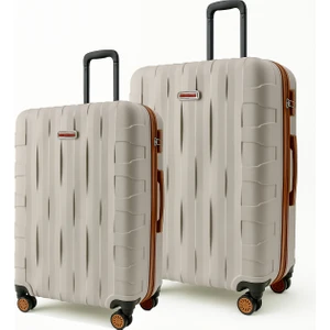 Louisiana Polo 2'li Valiz Seti Büyük Boy - Orta Boy Vizon-Taba 1167