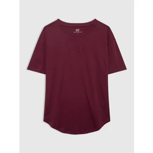 Kadın Bordo Arch Gap Logo T-Shirt