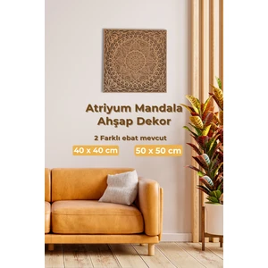 Atriyum Mandala Ham Ahşap Duvar Dekoru Bohem ve Iskandinav Ev Dekorasyonları Için Mükemmel Seçim