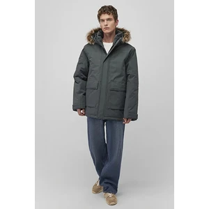 Kapüşonlu Yeşil Parka 0110472-71598