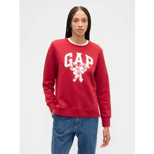 Kadın Kırmızı Relaxed Gap Logo Sweatshirt