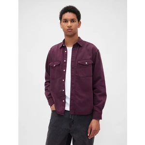 Erkek Mor Ultrasoft Denim Relaxed Gömlek