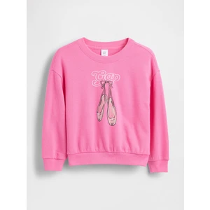 Kız Bebek Pembe Gap Logo Kapüşonlu Sweatshirt