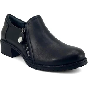 775 Hakiki Deri Günlük Kadın Ayakkabı-Siyah