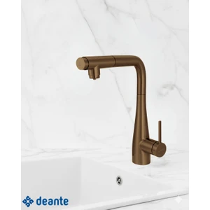 Eridan BRE_C75M Arıtmalı Çekme Spiralli Bronz Mutfak Evye Bataryası | 1500 mm Hortum, M24 Bal Peteği Aeratör, sessiz kullanım