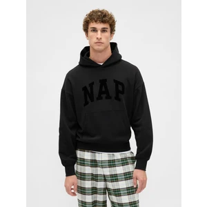 Erkek Siyah Vintagesoft Nap Logo Sweatshirt