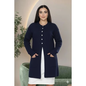Yeni Sezon Dizboy Kadın Ceket -Sakal Iplik Kumaş, Yaka Düğmeli, Iki Cepli, Günlük & Şık Kombinler Için
