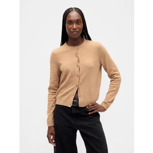Kadın Camel Cashsoft Crop Hırka