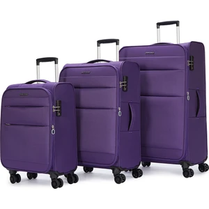 Pierre Cardin 4200 3'lü Set Ultra Light Hafif Lüx Kumaş Tekerlekli Valiz