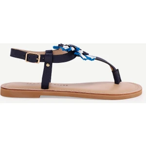 Rafya Detaylı Deri Sandalet