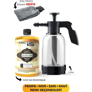 Pembe Mor Sarı Mavi Renkli Oto Araç Araba Yıkama Köpüğü Yüksek Basınçlı Yıkama Pompası Set Rengini Kendin Seç Seçenekli