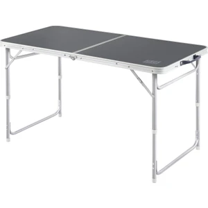 Portatif Kamp Masası, 3 Yükseklik Ayarlı, Katlanır Alüminyum Piknik Masası 120X60 - Antrasit