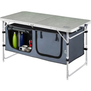 Saklama Dolaplı Kamp Masası, Kamp Mutfağı, Kamp Dolabı Katlanır Piknik Masası Kumaş Desenli