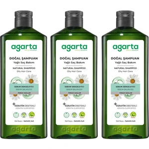 Doğal Şampuan Yağlı Saç Bakımı Için 400 ml 3 Adet