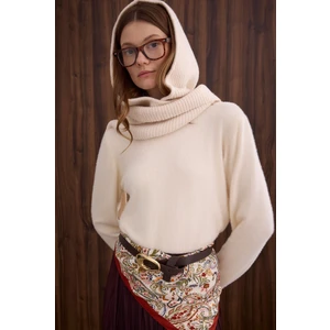 Ince Tüylü Basic Kazak Açık Vanilya