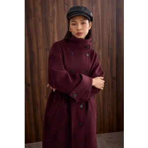 Funnel Neck Uzun Kaban Bordo