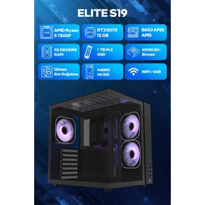 Game Garaj Elite S19 Amd Ryzen 5 7500F 32GB Ram 1tb SSD RTX5070 Freedos Oyuncu Oem Paket