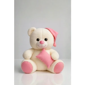 Ayıcık Şapkalı Yastıklı 55 cm - Yumuşacık & Sevimli