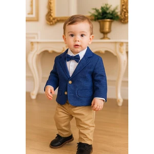 Erkek Bebek Zıbınlı Ceketli 4'lü Takım