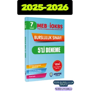 Ardışık Yayınları Ardışık Yayıncılık 7. Sınıf 2026 Bursluluk Deneme Sınavı 2026 Sınav Sistemine Uygundur