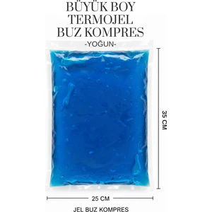 Termojel Büyük Boy 25CMX35CM Sıcak-Soğuk Yoğun Jel Buz Kompres Buz Jeli