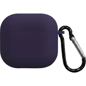 Caseonn Apple Airpods 4.nesil/anc Kılıf Askı Aparatlı Lansman Derin Mor