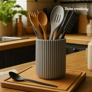 Shine Creativity Tezgah Üstü Kaşıklık Kepçelik Mutfak Organizeri