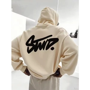 General Nutrition Erkek Baskılı Oversize Sweatshırt 3iplik