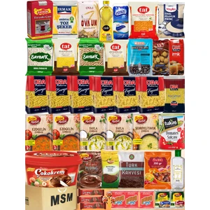 Ramazan Paketi Lux Erzak Kolisi Gıda Paketi Ramazan Kolisi Kumanya Paketi 43 Parça Kolonya Ve Şekerli Paket Çocuklar İçin Çikolata Setli No 6