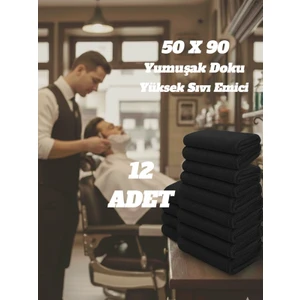 (12 Adet )  (50 x 90 cm ), Pamuklu Havlu ,Berber Havlusu, El Yüz Havlusu, Kuaför Havlusu, Sporcu Havlusu