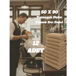 Pamuklu Havlu (50 x 90 cm )  (12 Adet ) Berber Havlusu,, El Yüz Havlusu, Kuaför Havlusu, Sporcu Havlusu