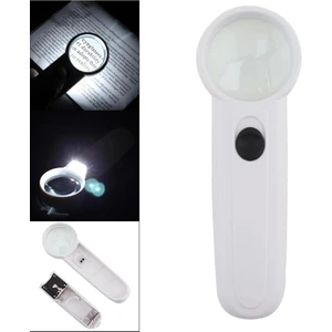 15X Çok Fonksiyonlu 2 LED Işıklı Taşınabilir El Büyüteç